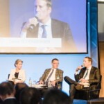 Forum „Artificial Intelligence – Grenzen und Grenzüberschreitungen“ - v. l.n.r. Christiane Wendehorst (Co-Vorsitzende der dt. Datenethikkommission), Moraltheologe Eberhard Schockenhoff, AI-Topjurist Daniel Schönberger (Google).