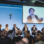 Forum „Europa im globalen Wettbewerb“ – v.l.n.r. Top-Beraterin Antonella Mei-Pochtler (ThinkAustria), IT-Vordenkerin Sarah Spiekermann-Hoff (WU Wien), Moderator Thomas Mayer (DerStandard), Landesrätin Barbara Eibinger-Miedl, BusinessEurope-CEO Markus Beyrer, Top-Manager Siegfried Wolf.